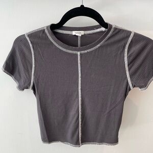 Garage stitched cropped tee